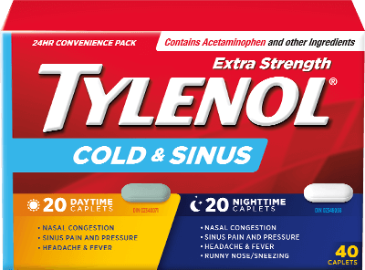 EXTRA STRENGTH TYLENOL 感冒和鼻窦炎 - 日/夜 40 粒