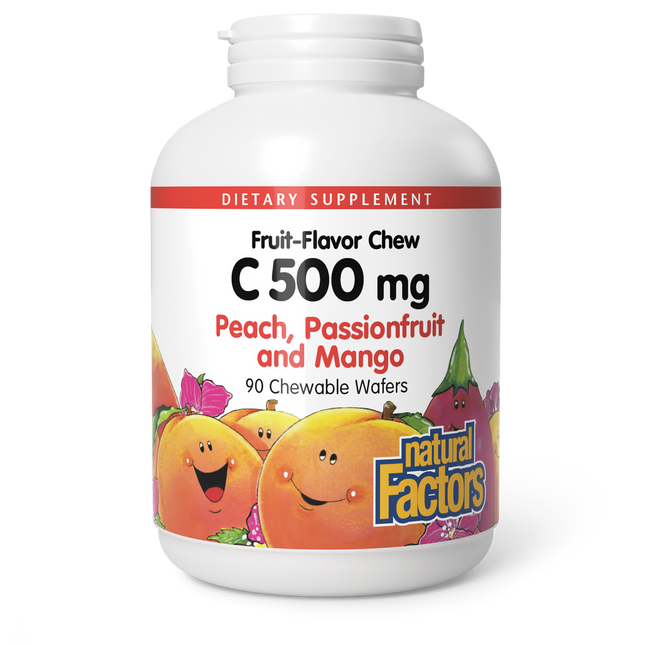 NATURAL FACTORS NATURAL FRUIT CHEWABLE C 500mg 90tabs