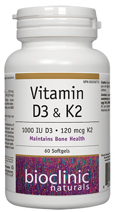 BIOCLINIC NATURALS VITAMIN D3 & K2 60sg