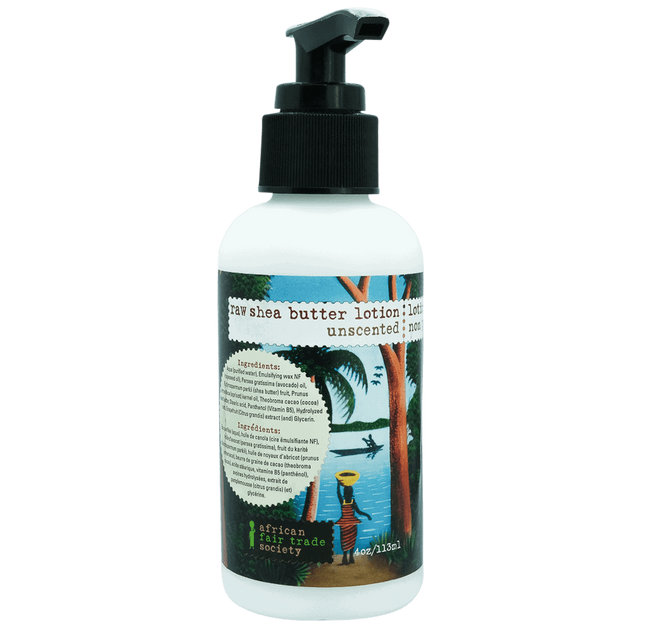 African Fair Trade Society Raw Shea Butter Lotion Unscented 113ml