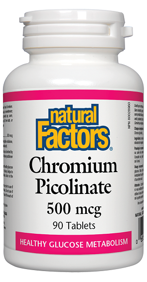 Natural Factors Chromium Picolinate 500mcg 90tabs