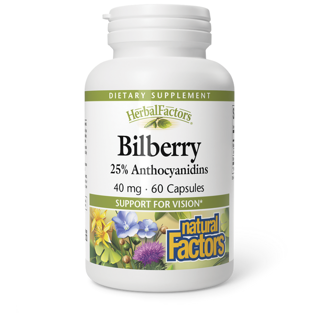 NATURAL FACTORS BILBERRY 90caps