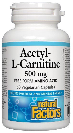Natural Factors Acetyl L-Carnitine 500mg, 60vcaps