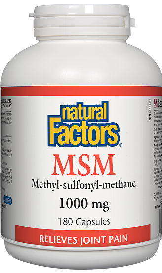 Natural Factors MSM 1000mg 180caps 