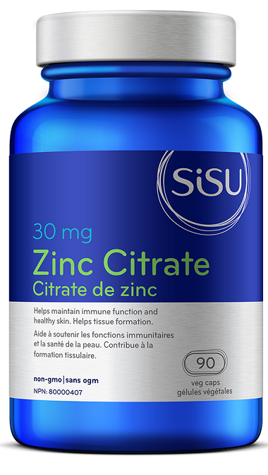 Sisu Zinc Citrate 30mg 90caps