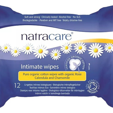 NatraCare Organic & Natural Intimate Wipes 12 Wipes