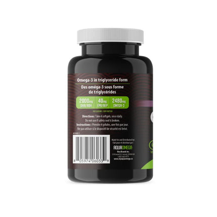 AQUAOMEGA HIGH DHA VEGAN ALGAE OIL 120sg