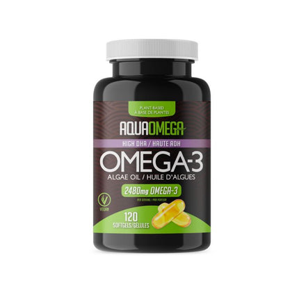 AQUAOMEGA 纯素高 DHA OMEGA-3 120sg