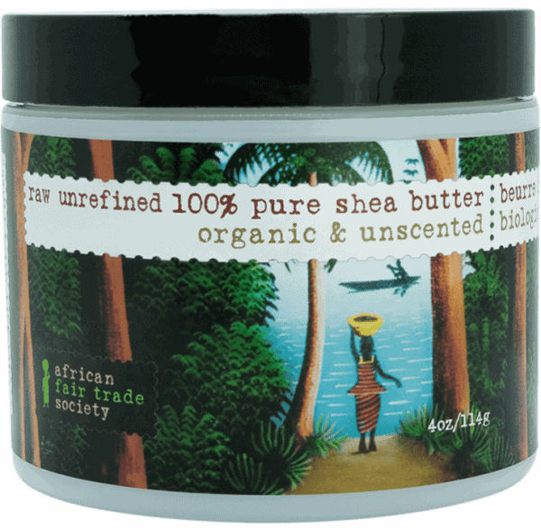 African Fair Trade Society Raw Unrefined 100% Pure Shea Butter Organic & Unscented 114g