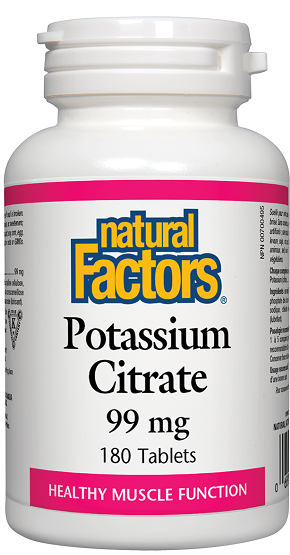 Natural Factors Potassium Citrate 99mg 180tabs