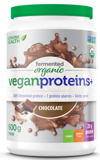 Genuine Health Fermented Organic Vegan Protein+ Chocolate 600g
