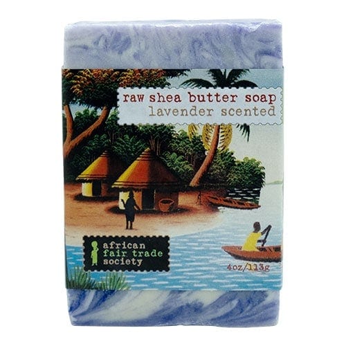 African Fair Trade Society Raw Shea Butter Soap Lavender Scented  114g