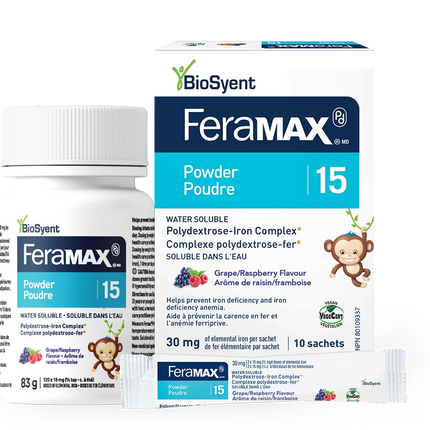 FERAMAX POWDER 15 FOR KIDS - GRAPE/RASPBERRY 83g