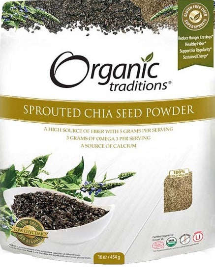 Organic Traditions Sprouted Chia Seed Powder 454g 