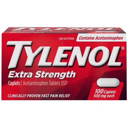 TYLENOL EXTRA STRENGTH 100CAPLETS